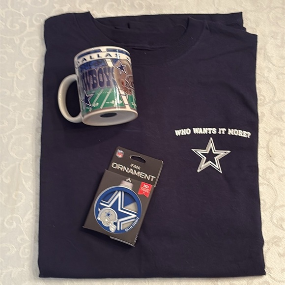 Dallas Cowboys Tee Shirt, Ornament and Coffee Mug Bundle - Picture 2 of 16